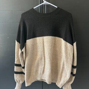 Tan & Black woman's Knit Sweater Size 1XL